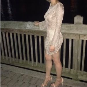 Fashion Nova gold mesh dress